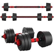 Set Mancuernas Y Barra Unibles 15kg Fitn